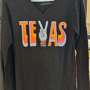 Black Texas Graphic Long Sleeve Shirt